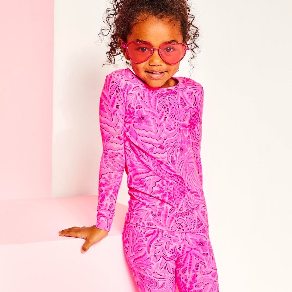 Lilly Pulitzer Girls Pink Printed Pajama Top